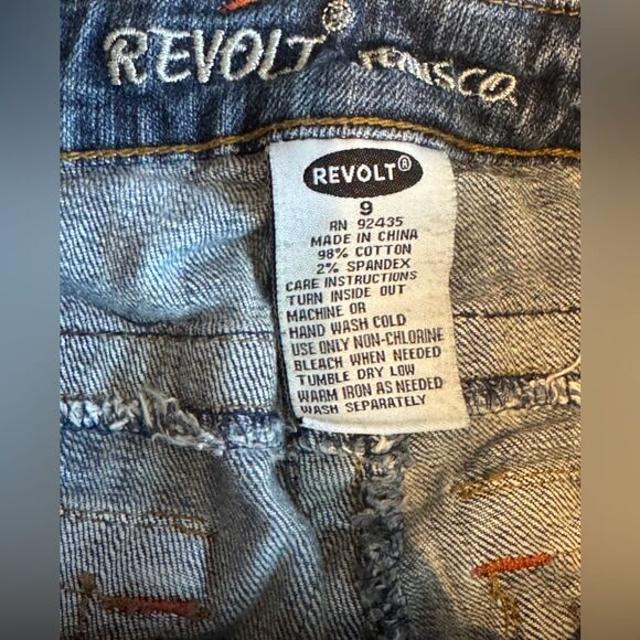 Revolt Jeans Co. Women’s Flare Leg Jeans Back Flap Pockets Size 9 - Picture 2 of 9